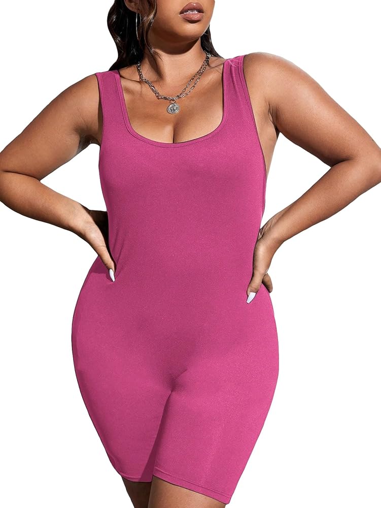 Amazon.com: WDIRARA Women's Plus Size Square Neck Sleeveless